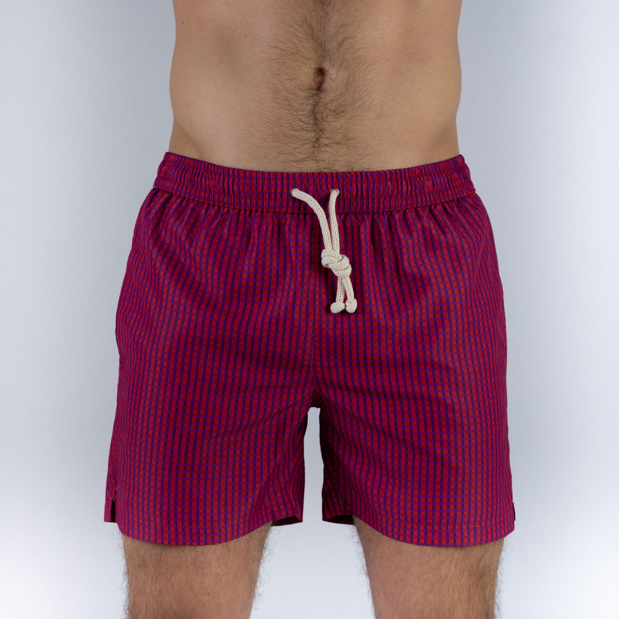 Braghetta da mare "quadratin" rosso