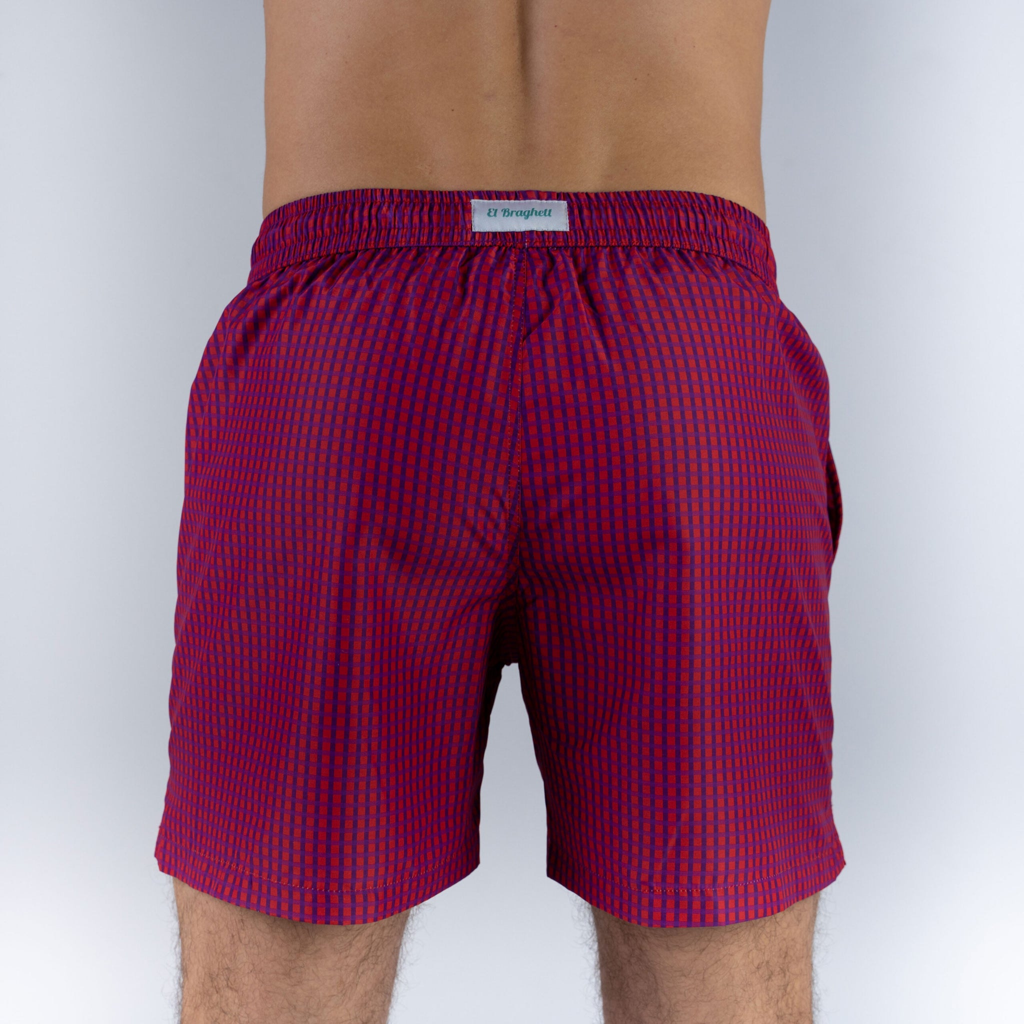 Braghetta da mare "quadratin" rosso